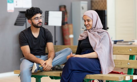 Usaamah Ibraheem Hussain and Humera Syed in rehearsals.