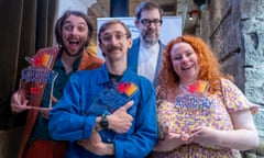 From left to right, Joe Kent-Walters, Rob Copland, Richard Osman and Amy Gledhill 