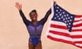 Simone Biles wins gold in Women's All -Around Finals artistic gymnastics. Paris Olympics 2024. Paris, France. Photograph by David Levene 1/824