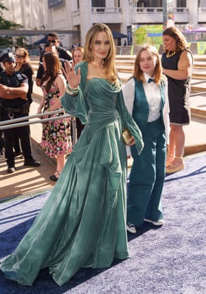 Angelina Jolie and Vivienne Jolie-Pitt arrive at the awards