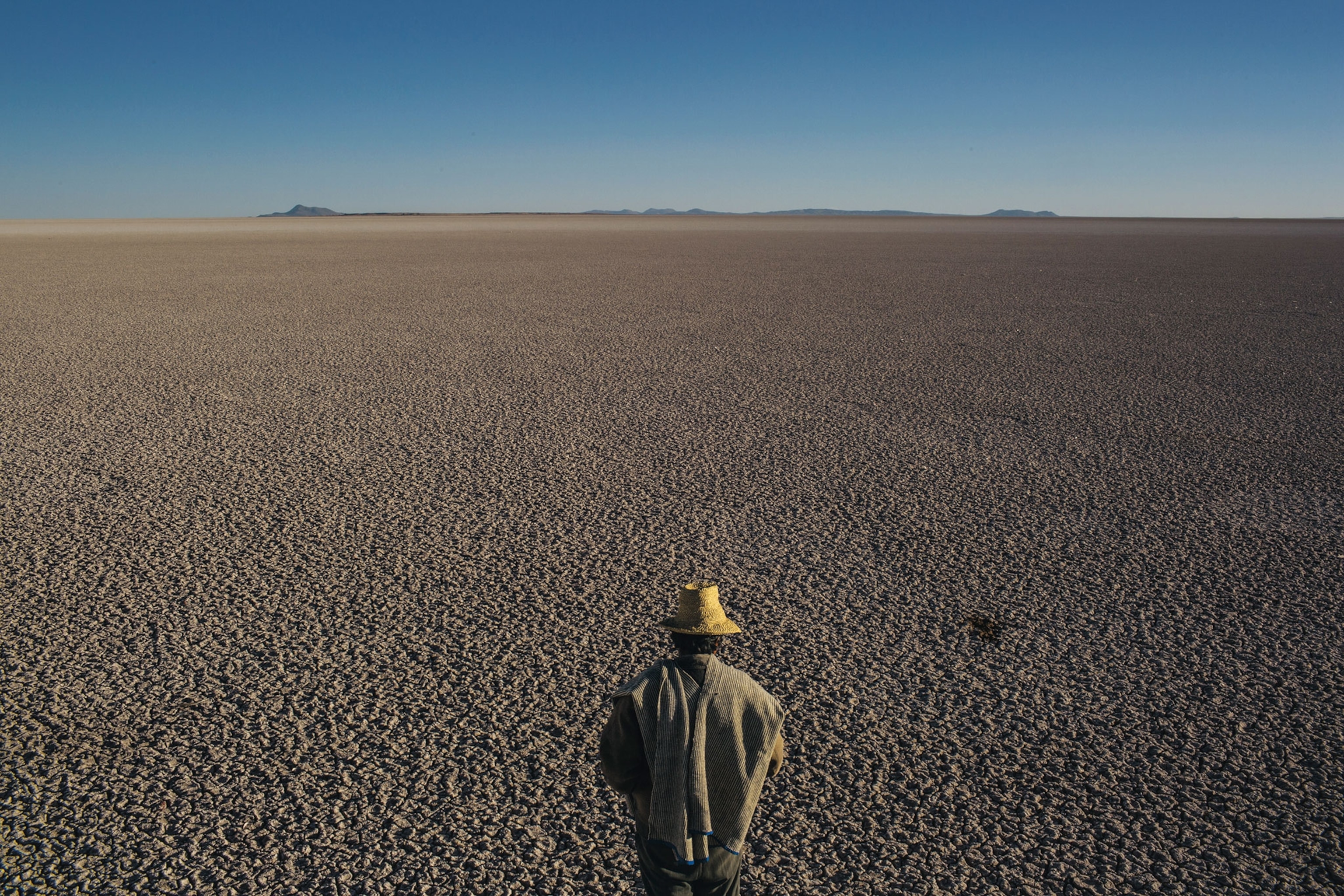 a dried out lake