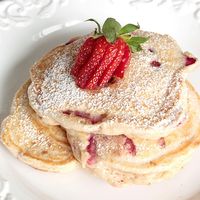 Strawberry pancakes.