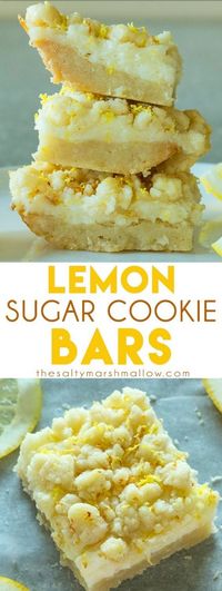 Lemon Sugar Cookie Bars - Mom's Easy Recipe