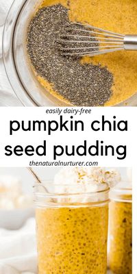 This Pumpkin Chia Seed Pudding is the perfect simple healthy fall dessert! Mixed up in minutes and NO COOKING required, you will love how easy and delicious this simple dessert recipe is! #fallrecipes #chiapudding #veggieloaded #thenaturalnurturer