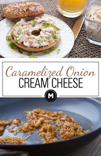 Caramelized Onion Cream Cheese: This recipe takes some time, but it's completely easy and pretty hands off. The result is a decadent and rich cream cheese spread that's good on any number of things, but mostly BAGELS. Read the post for my Caramelized Onion tips and tricks!!