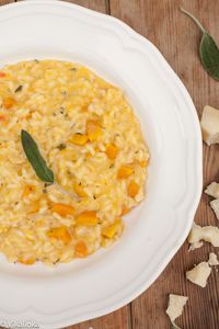 Butternut Squash Sage Risotto with Goat Cheese by vikalinnka