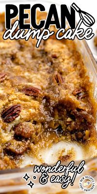 Savor the irresistible combination of sweet, caramel-like brown sugar, crunchy pecans, and effortless preparation in our pecan dump cake.