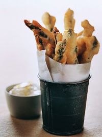 Beer-battered asparagus.