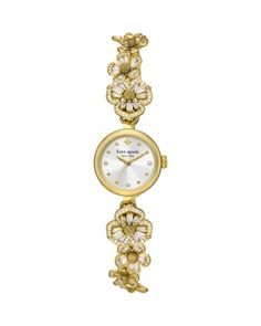 kate spade new york Monroe Watch, 20mm Gold Watch Jewelry, Dainty Watches Women, Pretty Watches For Women, Kate Spade Aesthetic, Dainty Watches, Watches For Women Classy, Womens Gold Watch, Delicate Watch, Girly Gift Ideas