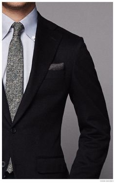 Thom Sweeney Highlights Fall Winter 2014 Suiting Look Formal, Black Suit, Print Style, Formal Attire, Suit And Tie, Suit Fashion