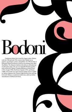 an advertisement for boddonii with black and pink swirls on white background