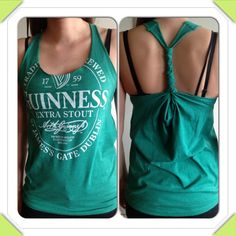 the back of a woman's green tank top