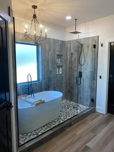 Bathroom vanity inspiration and design ideas Small Bath Wetroom, Master Shower And Bath Combo, Sit Up Bath Tub, Restroom Remodel Ideas Shower And Tub, Shower And Tub Behind Glass Doors, Walk In Shower With Soaker Tub Inside, Pretty Bath Tubs, Wallless Showers, Bathtubs And Showers