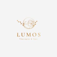 the logo for lumos's therapy and spa, which is designed to look like a