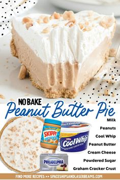 No Bake Peanut Butter Pie Dessert Recipes Peanut Butter, Peanut Butter Pie Recipe No Bake, Peanut Butter Recipes Easy, No Bake Peanut Butter Pie, Peanut Butter Pie Recipe, Butter Pie Recipe, Peanut Butter Dessert Recipes, Peanut Butter Pie Recipes, No Bake Peanut Butter