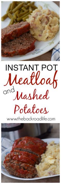 an image of meatloaf and mashed potatoes