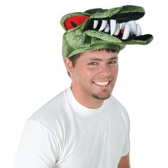 Highlights: one size fits most (1/Package) Packages per case: 6 Details: Going on a Vacation to the South? Blend right in with this Plush Crocodile Hat! one size fits most You get 6 Each in each full case you buy.This Plush Crocodile Hat is the perfect way to show off your wild side! This one size fits most hat is made with a soft, plush fabric and will keep you comfortable all day long. The top of the hat is shaped like a crocodile's head and is adorned with embroidered eyes and teeth. The hat Highlights, Hats, Design, Crocodile Hat, Embroidered Eyes, Plush Fabric, Crocodiles, Soft Plush, Fabric