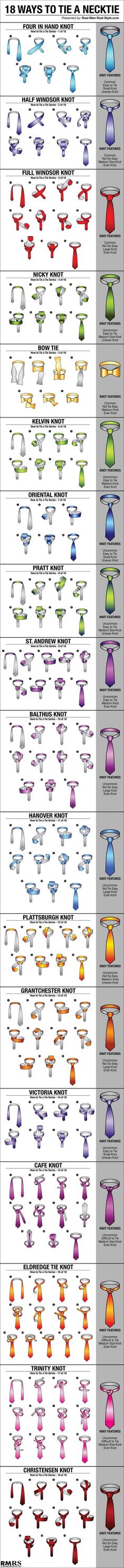 How to tie a necktie. | Community Post: 36 Essential "Manly" Life Hacks That Every Person Should Know Simpul Dasi, Tie A Necktie, Simpul Pita, Style Masculin, Pola Gelang, Mode Masculine, Tie Knots, Cool Stuff