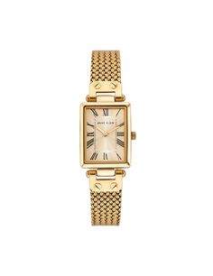 Rectangular Case Mesh Bracelet Watch Gold-Tone | Anne Klein Two Toned Womens Watches, Rectangular Watch Woman, Watch Women's Classy, Golden Watch Women, Golden Watches, Rectangular Watch, Golden Watch, Brooklyn Park, Gold Watches Women