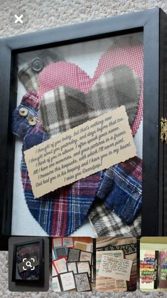 a collage of photos with some type of heart on it and other items in the frame