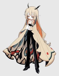 an anime character with long white hair wearing a cape and black pants, standing in front of