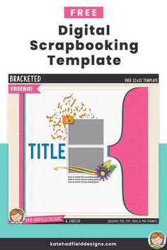 the free digital scrapbooking templates are available for purchase