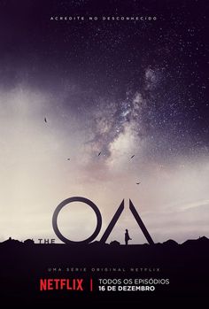 the logo for the tv series'oa'is shown in front of dark clouds