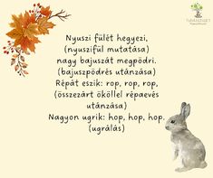 a rabbit sitting in front of a leafy branch with the words written below it