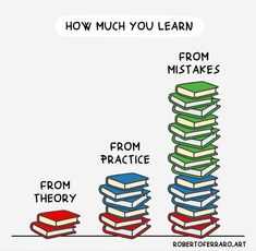 🌟 Theory, Practice, and Mistakes: The Pillars of Learning! 🌟 📚 Theory provides a foundation of knowledge, giving us a framework to understand concepts. It's like a roadmap, guiding us on our learning journey. 🧠 💪🏽 Yet, it's through practice that we truly grasp the lessons. By applying what we've learned, we gain invaluable experience and master our skills. 🏋🏽‍♂️ ❌ And let's not forget about mistakes! They may seem daunting, but they're actually gems in disguise. Mistakes teach us valuable lessons and help us grow. Embrace them as stepping stones to success! 💫 🌱 So, remember: Embrace theory as your starting point, dive into practice to truly understand, and welcome mistakes as powerful teachers. Never stop learning, growing, and becoming the best version of yourself! 🌟✨ #Learning Life Lessons, Learn From Your Mistakes, Learning Strategies, Mental And Emotional Health, Board Ideas, Growth Mindset, Self Improvement, Positive Quotes