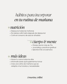 ideas para tu rutina de mañana 🧚🏼‍♀️ uno de mis temas preferidos de conversación es sin duda hábitos (saludables) que podemos incorporar en nuestra rutina 🤍 si hay algo en lo que creo firmemente es que la manera en la que comenzamos la mañana dicta al 100% como va a ser el resto del día. 🪄 ¿Te animas a dedicarte 30 minutos para practicar estas actividades a partir de mañana? No hace falta hacer todas, simplemente con que hagas una o dos vas a ver que va a cambiar completamente el rumbo de ... Joe Dispenza, Instagram Ideas, Self Care Activities, How To Better Yourself, Self Care, On Instagram