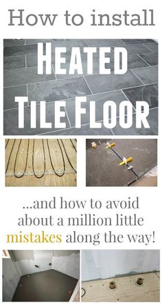 how to install heated tile flooring and how to avoid them from falling down the wall