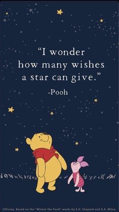 winnie the pooh and piglet quote with stars