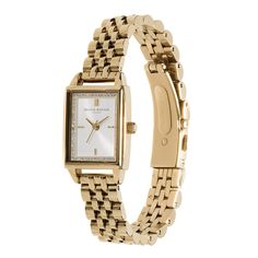 Townhouse 21mm Rectangle White & Gold Bracelet Watch | Olivia Burton London London Townhouse, Vintage Watches Women, White Gold Bracelet, Jewelry Essentials, Jewelry Lookbook, Classy Jewelry, Olivia Burton, Girly Jewelry, White Dial