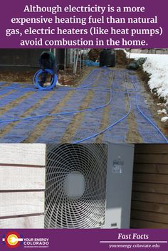 an electric heater sitting on top of a wooden fence