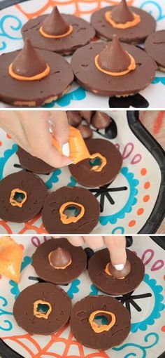 this is an easy and fun halloween treat for kids to make it looks like they are making