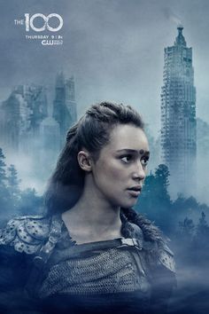 the 100 year old virgin poster with an image of a woman standing in front of a city