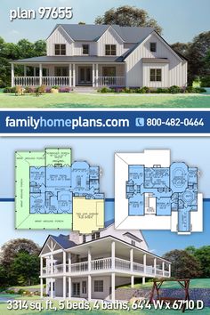 two story house plans with porches and covered front porchs on the first floor