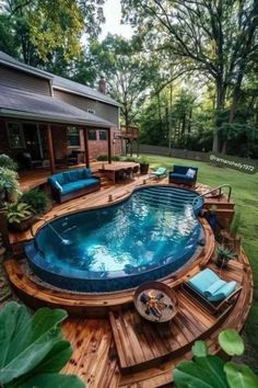 Small Pools Backyard, Above Ground Pool Decks, Backyard Pool Landscaping, Small Pools, Backyard Inspiration, Backyard Pool Designs, Swimming Pools Backyard