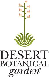 the logo for desert botanical garden