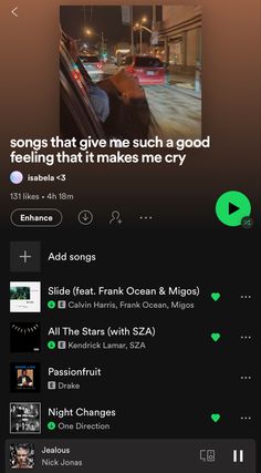 Songs That Make Me Feel Alive, I Miss You Playlist