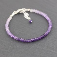 Amethyst Beaded Bracelet, Amethyst Bracelet Beads, Swarovski Crystal Bracelet, Egyptian Jewelry, Bracelet Dainty, Semi Precious Jewelry