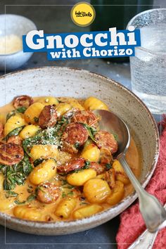 the cover of gnocchi with chorizzo