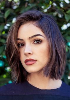 olivia culpo Long Hairstyles, Brunette Bob Haircut, Bob Hairstyles 2018, Brunette Bob, Long Bob Haircuts, Bob Haircuts For Women, 짧은 머리, Short Hairstyle, Short Bob Hairstyles