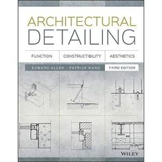 the book cover for architectural detailing