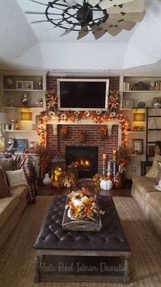 a living room filled with furniture and a flat screen tv mounted above a fire place