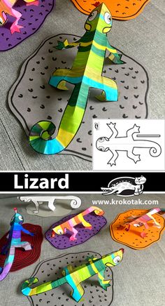 Skateboard, Craft Ideas, Toys, For Kids, Art, Lizard Crafts For Kids, Paper Toys, Paper Craft, Crafts For Kids