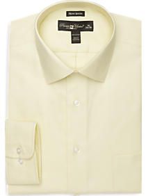 Pronto Uomo Yellow Modern Fit Dress Shirt Floral Pattern