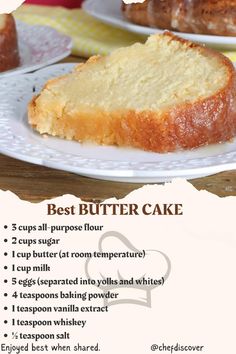 a recipe for the best butter cake