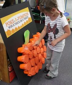 19 Kid-Friendly Halloween Party Games for a Spooktacular Time - One Crazy House Poke A Pumpkin, Easy Halloween Games, Fall Festival Games, Fall Carnival, Kid Friendly Halloween, Skirt Diy, Harvest Party, Fall Fest, Halloween Tags