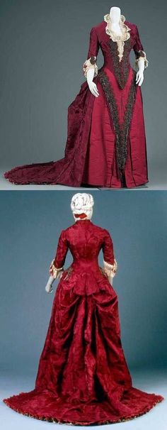 ~*~ Victorian ~*~ Charles Frederick Worth, Moda Medieval, Historical Gowns, Robes Vintage, Bustle Dress, Period Dress, 19th Century Fashion